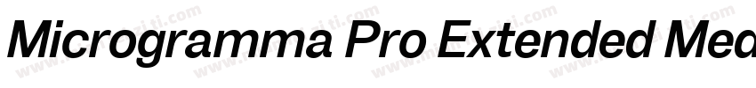 Microgramma Pro Extended Medium字体转换